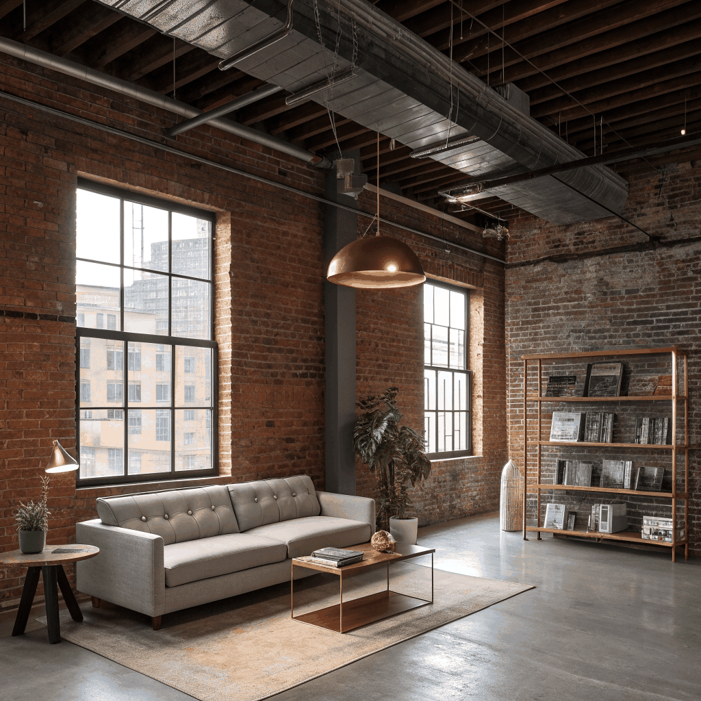 Bright loft with integrated solar skylights